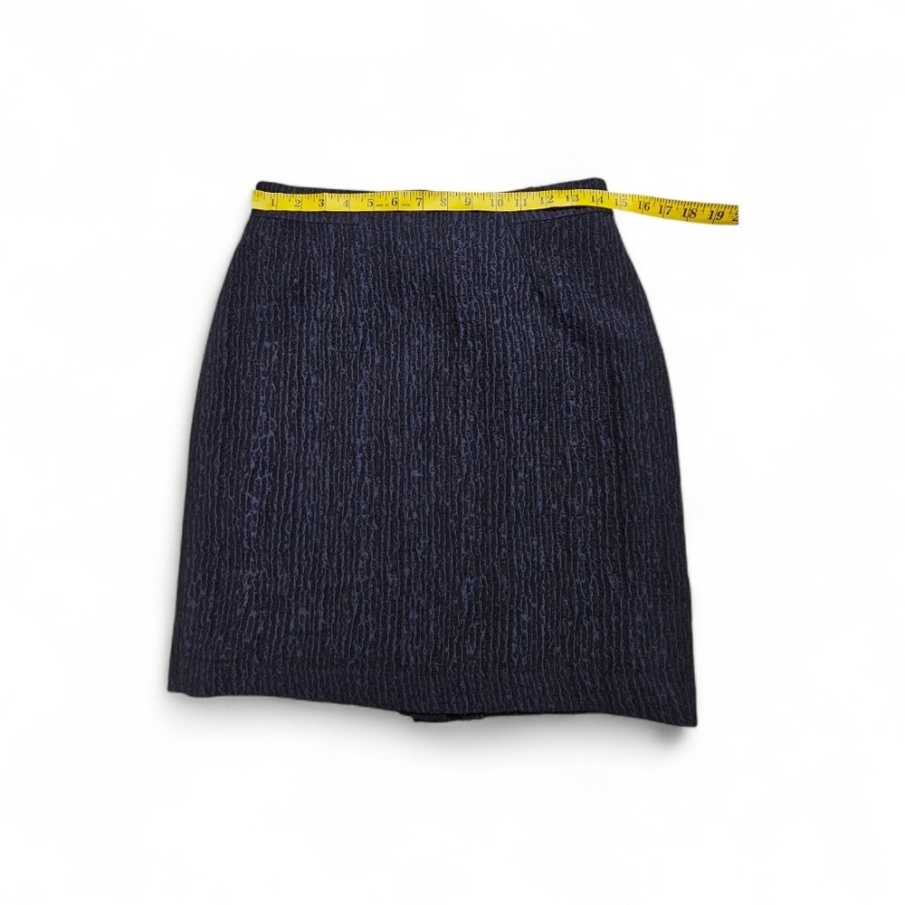 Ann Taylor Textured Bi Stretch Textured Pencil Skirt In Navy Black Size 6 NWT - Picture 6 of 9